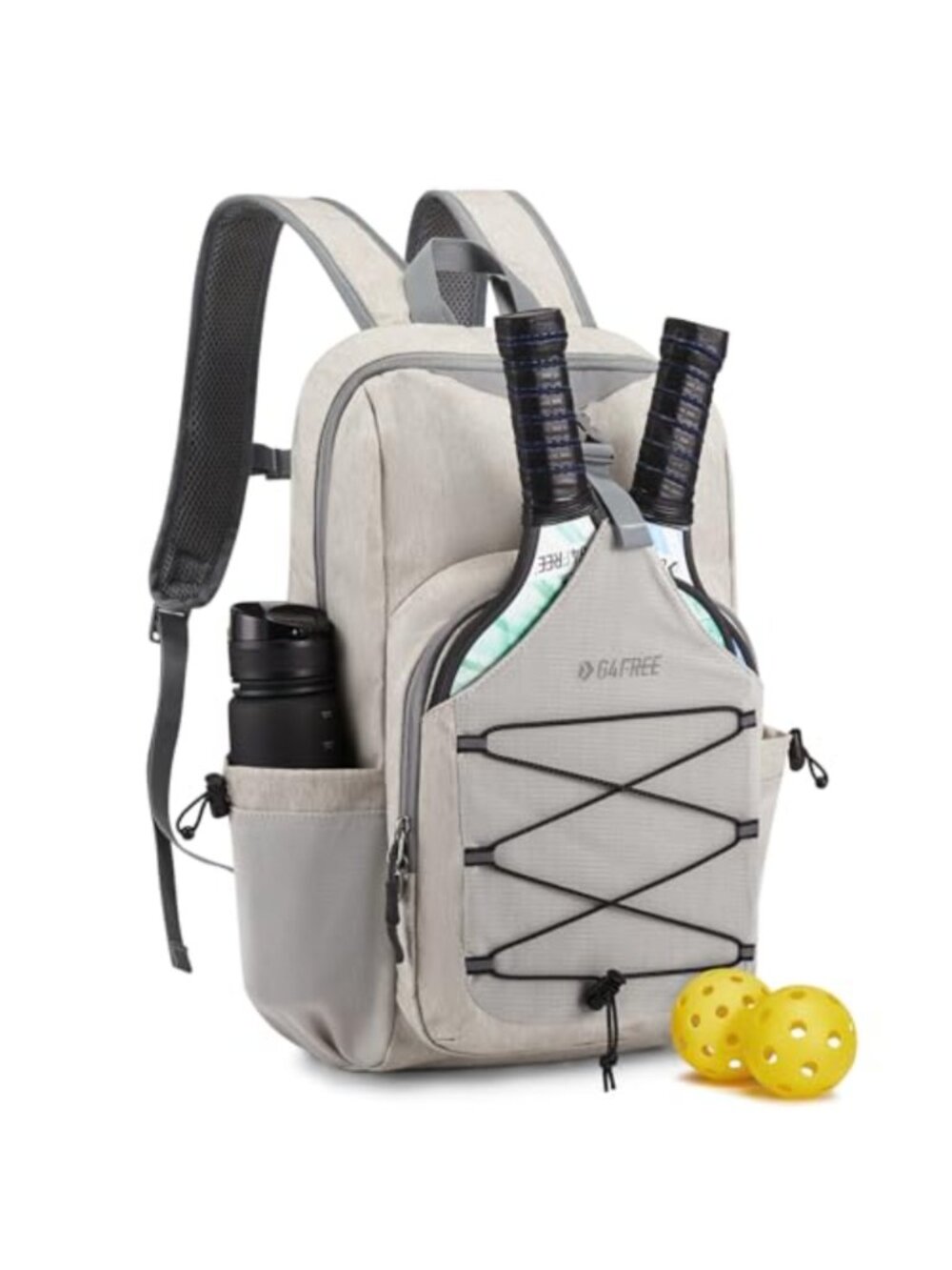 Pickleball Backpack Sports Sling Bag Polyester Water Resistant